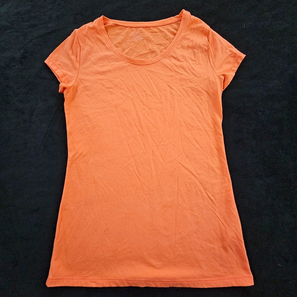 No Boundaries Orange Short Sleeve Cotton Blend T-Shirt Women's Juniors M